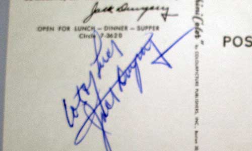 Jack Dempsey Autographed Post card (2)