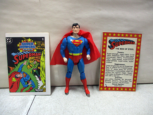 image of Kenner Superman action figure with card and comic