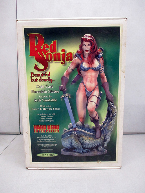 image of Red Sonja Cold Cast Porcelain Statue by Seth Vandable