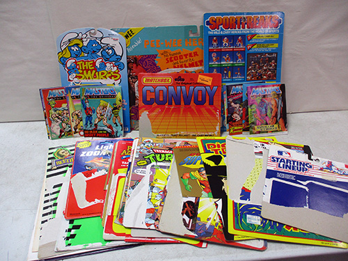image of Assorted lot of 1980's-1990's action figure cardbacks