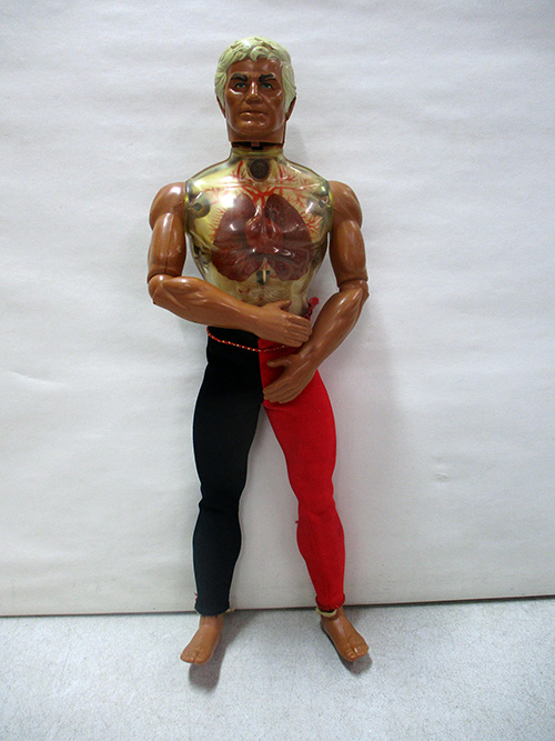 image of Pulsar Action Figure with Transparent Chest and Red-Black Pants