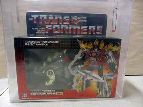 image of Transformers G1 Dinobot Grimlock in Original Packaging AFA graded