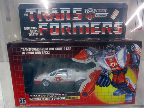 image of Transformers G1 Autobot Red Alert in Original Box AFA graded