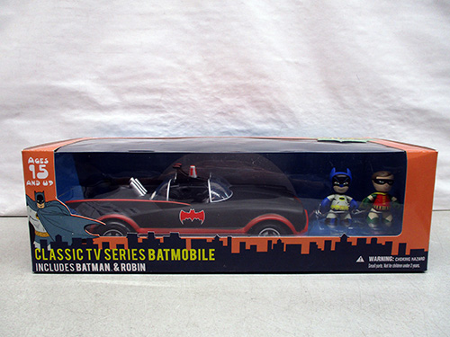 image of Classic TV Series Batmobile with Batman and Robin