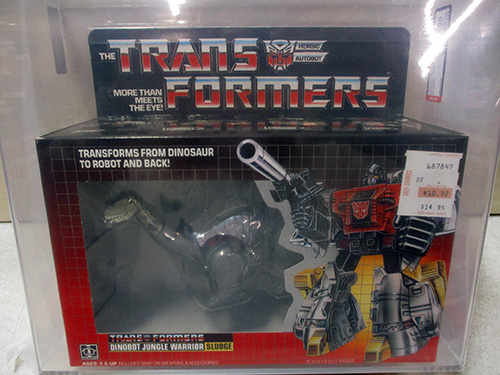 image of Transformers G1 Dinobot Snarl in Original Packaging AFA graded