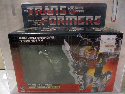 image of Transformers G1 Dinobot Commander Grimlock Sealed AFA graded