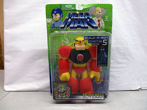 image of Mega Man Retro-Roto Gutsman Action Figure in Package
