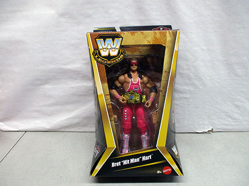image of WWE Bret 'Hit Man' Hart Action Figure in Box