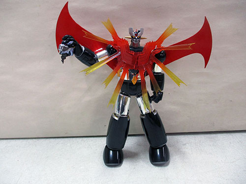 image of Die-Cast Mazinger Z Figurine with Red Wing Accessory