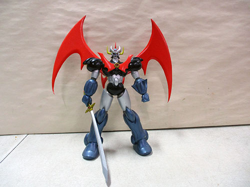 image of Mazinger Z Toy Figure With Sword and Red Wings