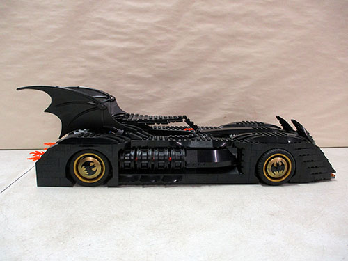 image of Lego Batmobile Model with Black and Gold Accents