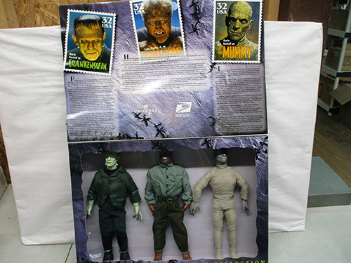 image of Universal Monsters Action Figure Set with Stamps