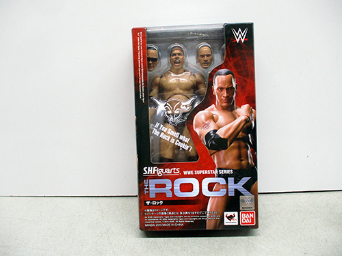 image of S.H. Figuarts WWE Superstar Series The Rock Action Figure
