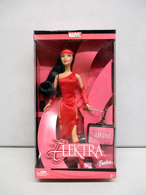 image of Marvel Elektra Barbie Doll