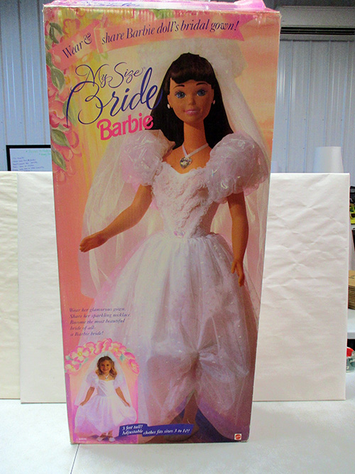 image of My Size Bride Barbie Doll with Bridal Gown