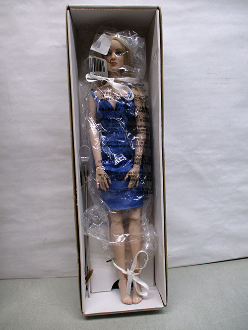 image of Fashion Royalty Blonde Fashion Doll in Box, Blue Dress