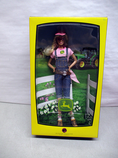 image of John Deere Barbie Doll in Original Packaging