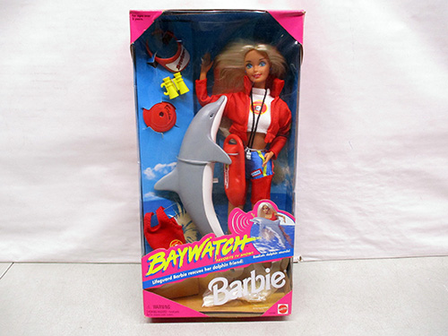 image of Baywatch Barbie Doll with Accessories in Original Box