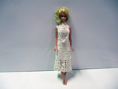 image of Mattel Walking Jamie Doll in white dress