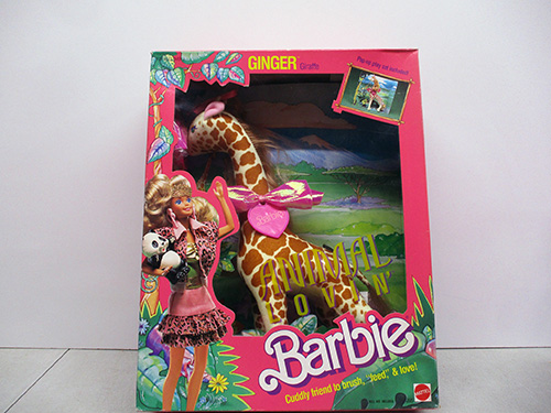 image of Barbie Animal Lovin' Ginger Doll with Giraffe