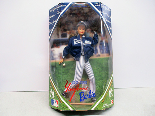 image of New York Yankees Barbie Doll in Original Box