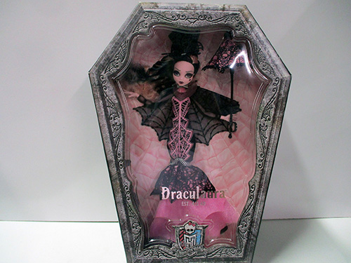 image of Monster High Draculaura Doll in Coffin-Shaped Box