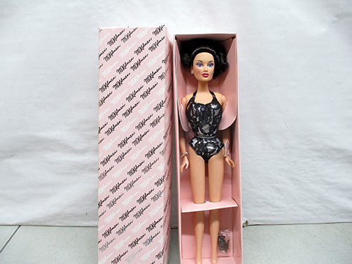 image of Barbie Doll in Original Pink Box with Swimsuit