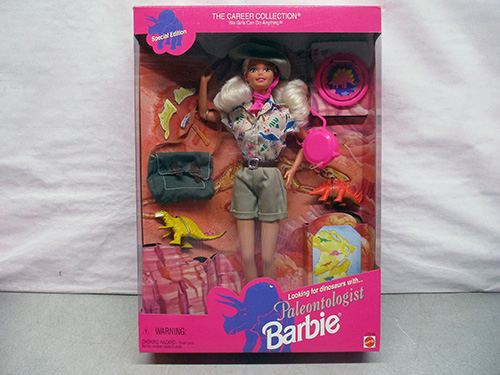 image of 1996 Paleontologist Barbie Career Collection Doll