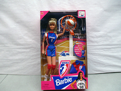 image of Mattel WNBA Barbie in Box with Accessories