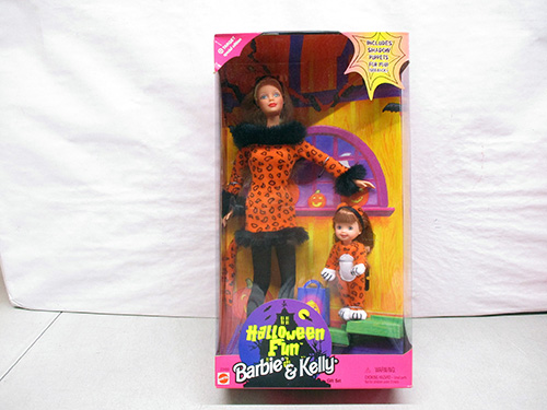 image of Halloween Fun Barbie and Kelly Doll Set in Box
