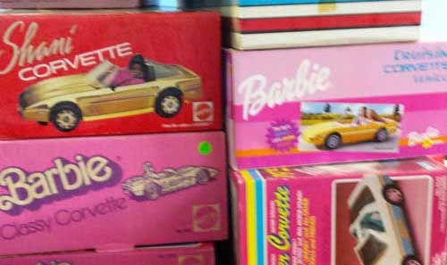Barbies corvette toy collection