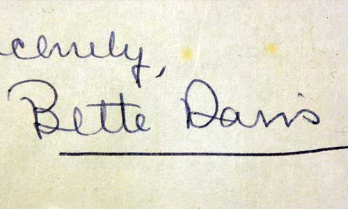 Bette Davis handwritten letter image 3