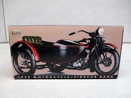 image of 1933 Harley Davidson Motorcycle/Sidecar Die-Cast Bank