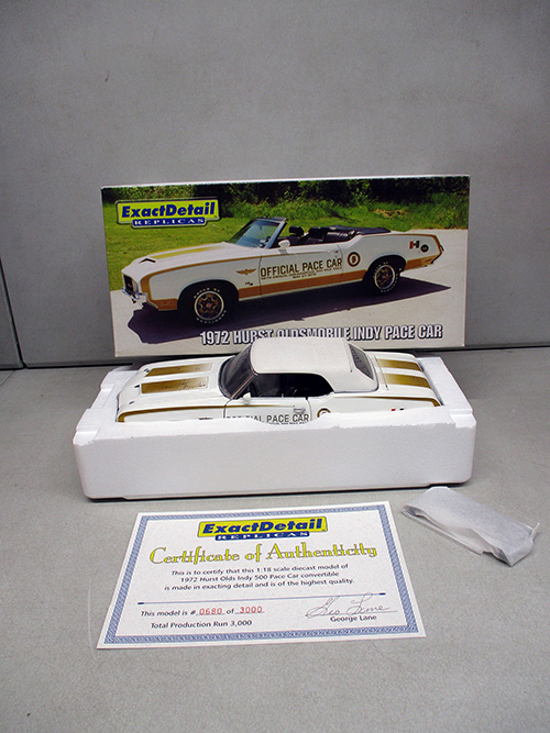 image of Exact Detail Replicas 1972 Hurst Oldsmobile Indy Pace Car Model