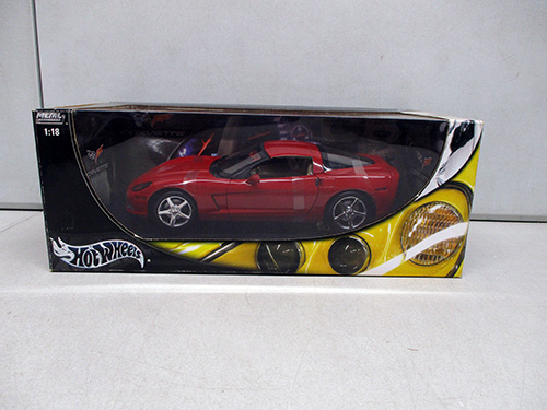 image of Hot Wheels 1:18 Scale Red Corvette Model