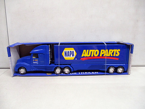 image of APA Auto Parts Toy Tractor Trailer Truck in Original Box