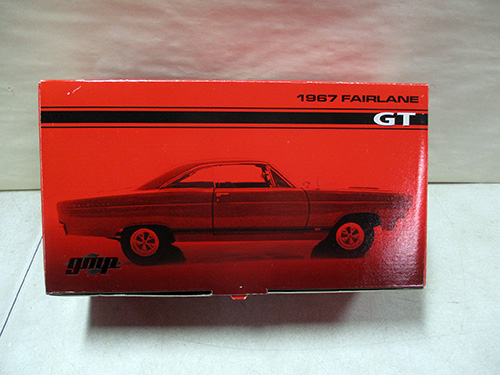 image of 1967 Ford Fairlane GT Diecast Model Car Box by GMP