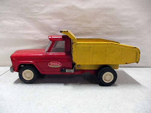 image of Tonka Dump Truck Red and Yellow