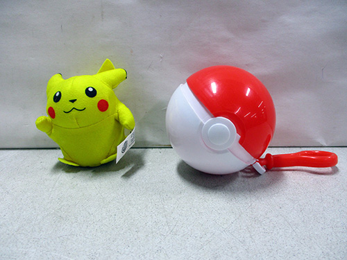 image of Pikachu Plush with Poké Ball Toy