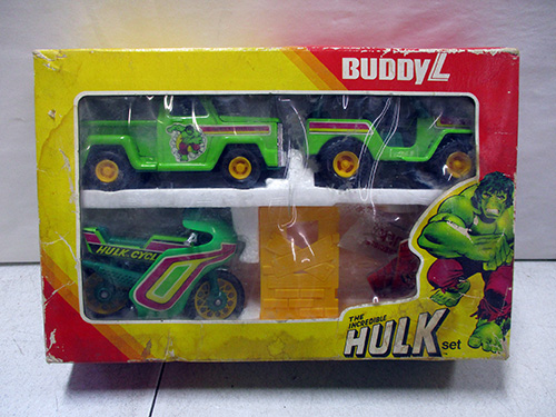 image of Buddy L Incredible Hulk Vehicle Set in Box