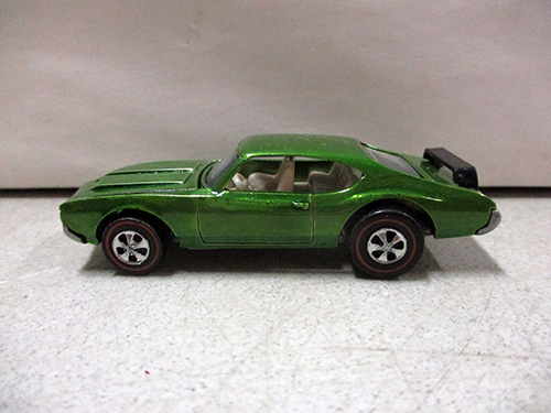 image of Hot Wheels Redline Olds 442 dark green