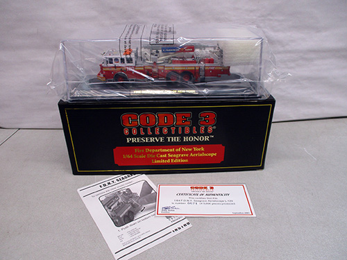 image of Code 3 FDNY Fire Truck Die-Cast Collectible