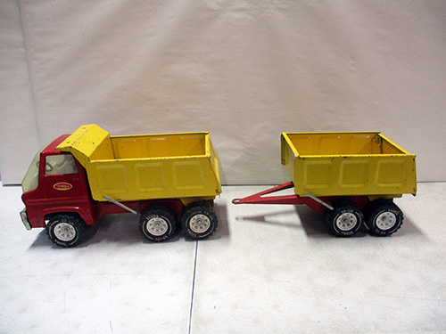 image of Tonka Toy Dump Truck with Trailer
