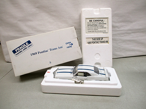 image of Danbury Mint 1969 Pontiac Trans Am Model in Original Packaging