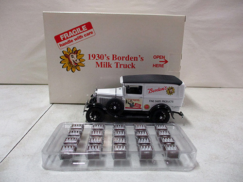 image of 1930s Borden's Milk Truck Model with Accessories