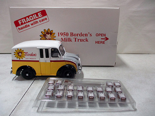 image of 1950 Borden's Milk Truck Collectible Model with Crates