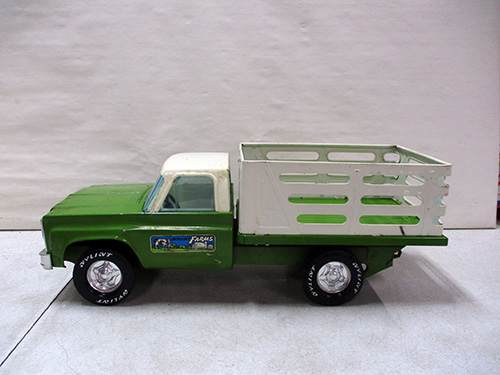 image of Nylint Green and White Toy Pickup Truck with Cage
