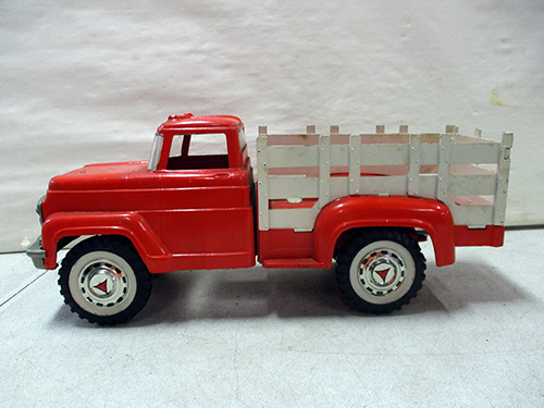 image of Hubley Toy Truck with White Side Rails