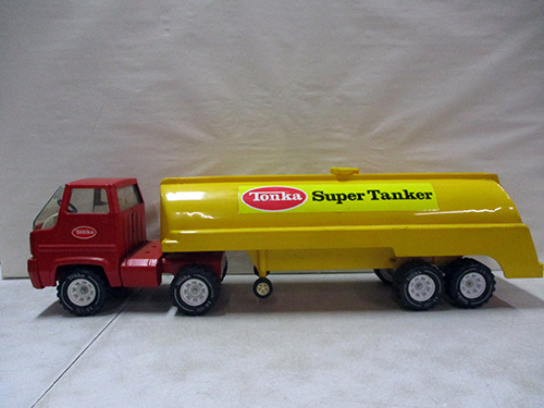 image of Tonka Super Tanker Red and Yellow Toy Truck