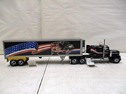 image of Franklin Mint Kenworth Truck with American Flag Design